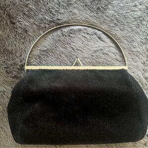 DKNY Elegant Black Velvet Handbag
